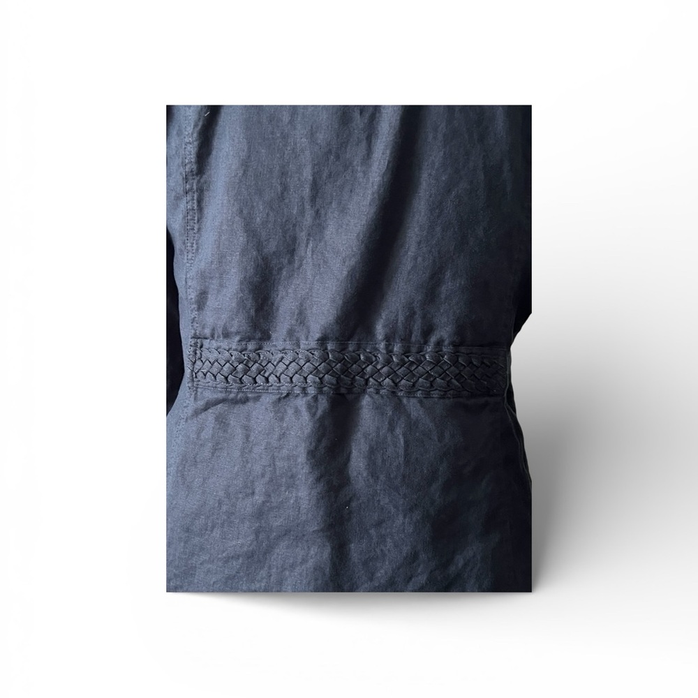 Vintage Navy Blue | 2 Piece Skirt Suit | Midi Length | Classic Minimalist - Picture 8 of 12